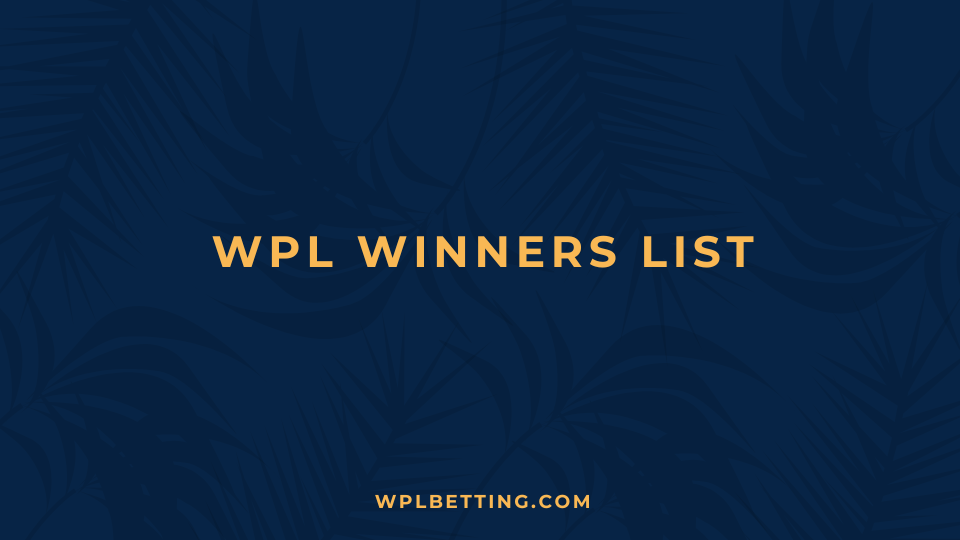 WPL Winners List